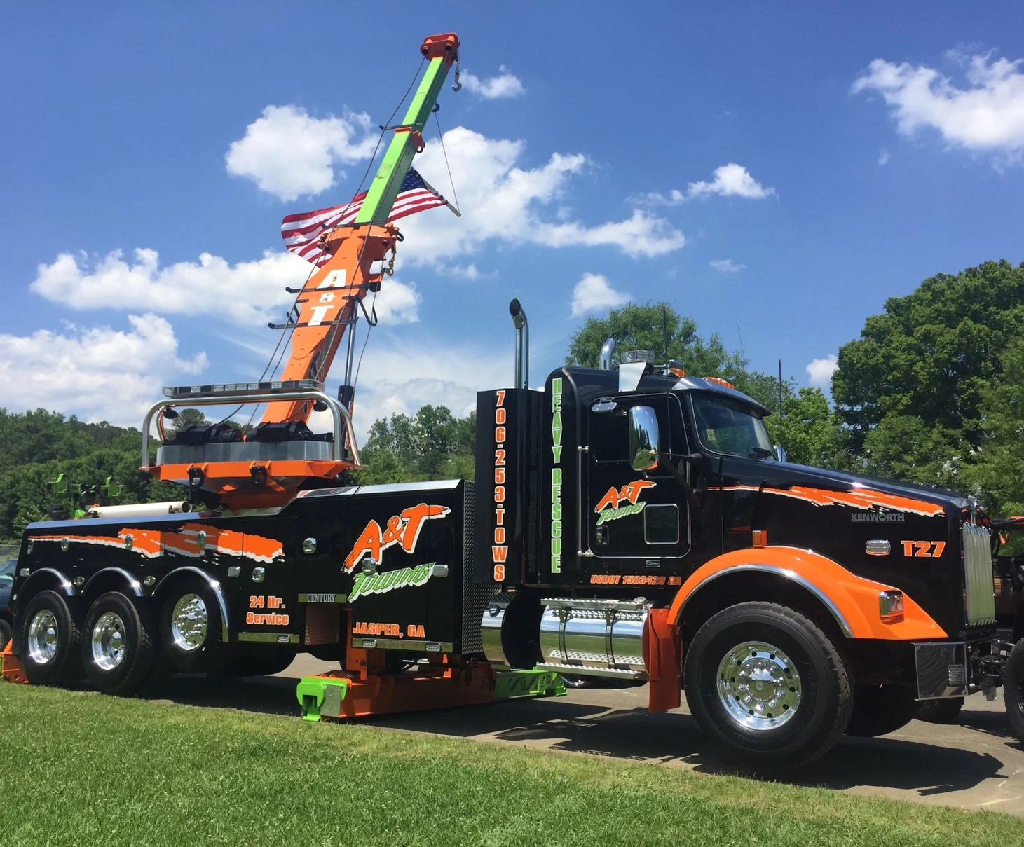 A&T Towing accident recovery and heavy-duty tow service